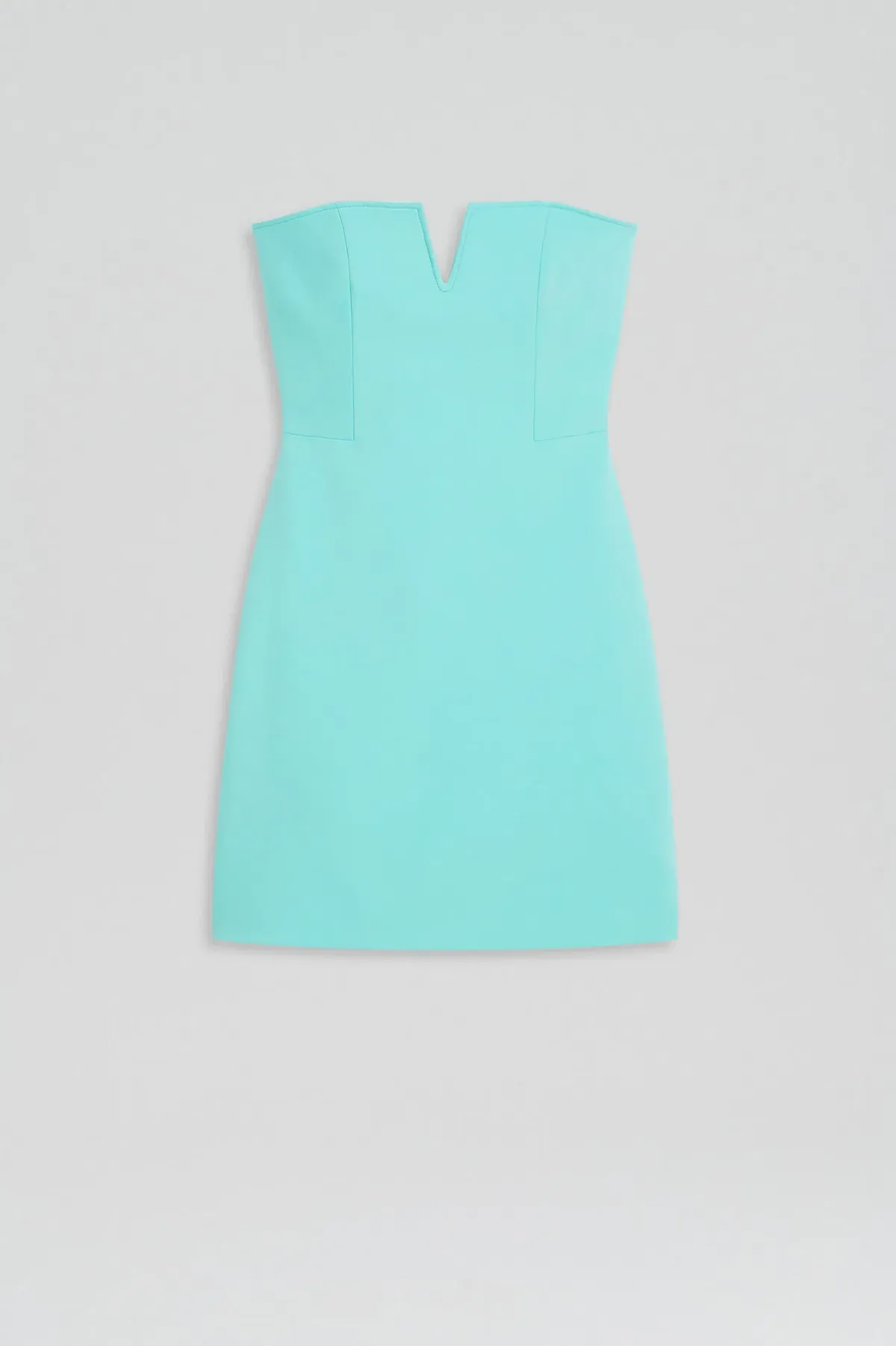 Scanlan Theodore Tailored Bustier Mini Dress in Turquoise Size 8 - Image 3
