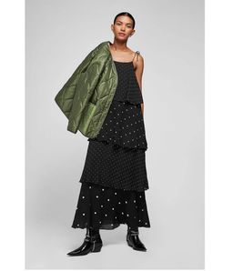 Anine Bing Polka Dot Tiered Dress Black Size 6 for rent on The Volte - image 3