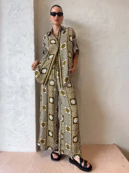 Alemais Dimi Jacquard Shirt and Pant Set Print Size 8 for rent on The Volte - image 1