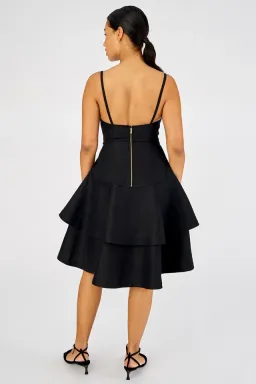 Oroton Tiered Bodice Dress Black Size 8 for rent on The Volte - image 5