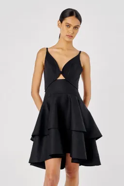 Oroton Tiered Bodice Dress Black Size 8 for rent on The Volte - image 4