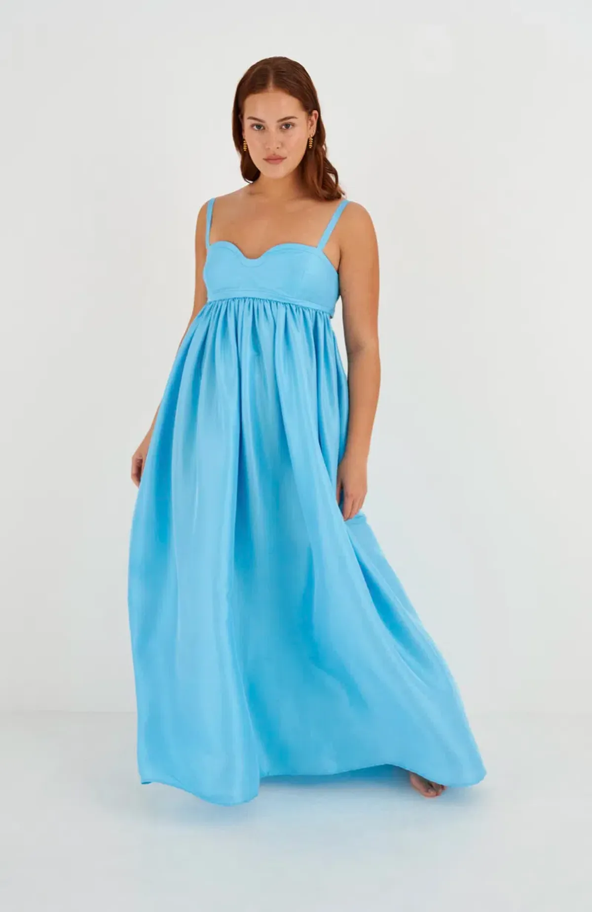 The Oroton Bodice Detail Gown Blue Size 16 - Image 1
