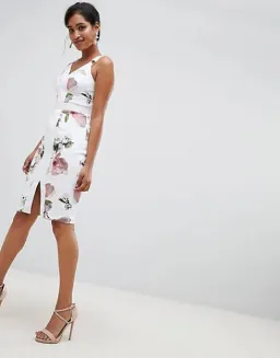 Ted Baker Strappy Bodycon Dress in Harmony Floral Print Size 1 / AU 10 for rent on The Volte - image 4
