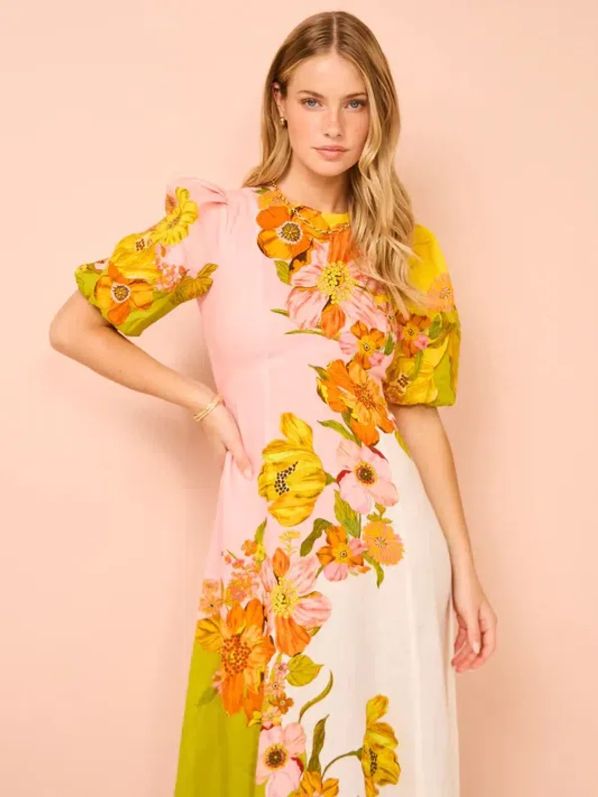 Alemais Silas Midi Dress In Multi Floral Size 16 - Image 2