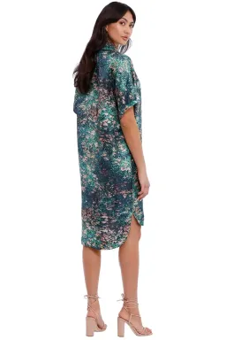 Ginger & Smart Night Grass Mini Shirt Dress Multi Size 12 for rent on The Volte - image 5