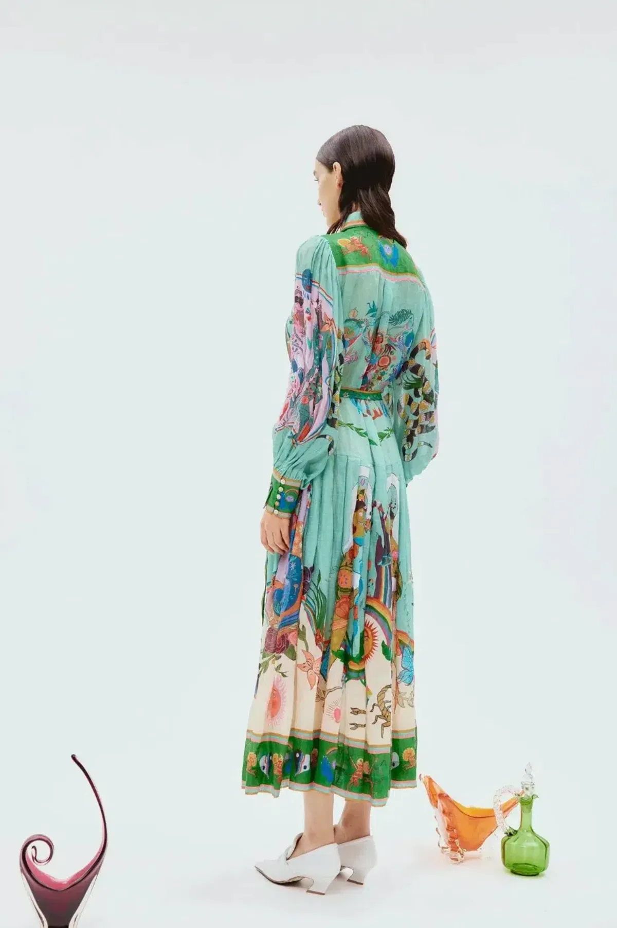 Alemais Evergreen Shirtdress Multi Size 10 - Image 3