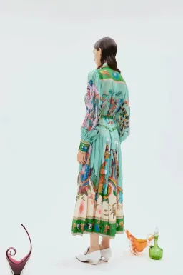Alemais Evergreen Shirtdress Multi Size 10 for rent on The Volte - image 3