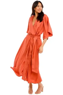 Ginger and Smart Blush Wrap Dress in Sunset Pink Size 10 for rent on The Volte - image 3