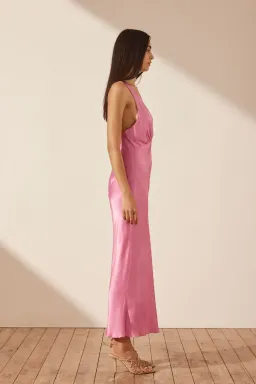 Shona Joy Arienzo Plunged Dress Pink Size 8  for rent on The Volte - image 2