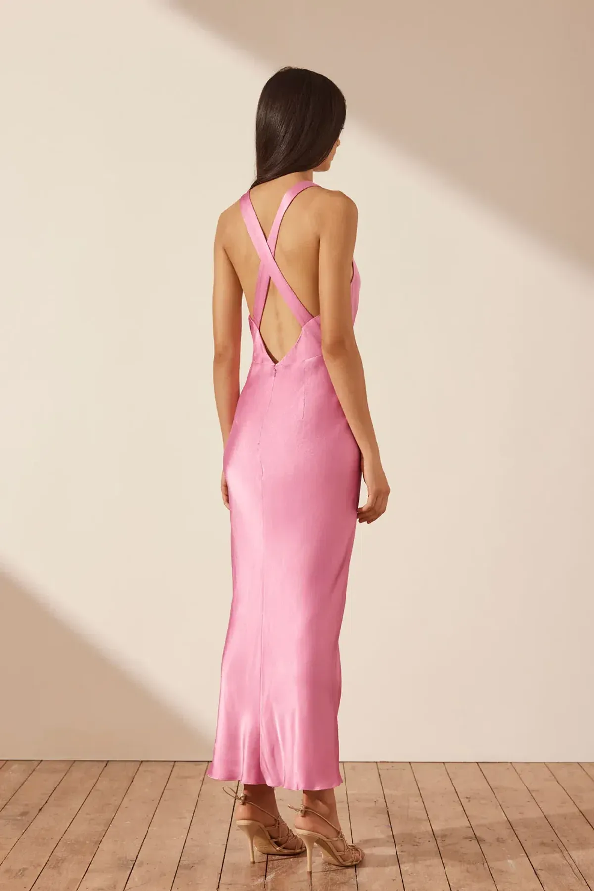 Shona Joy Arienzo Plunged Dress Pink Size 8 - Image 3