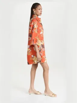 Zimmerman Matchmaker Tunic Dress in Red Tropical Floral Size 0 /AU 8 for rent on The Volte - image 2