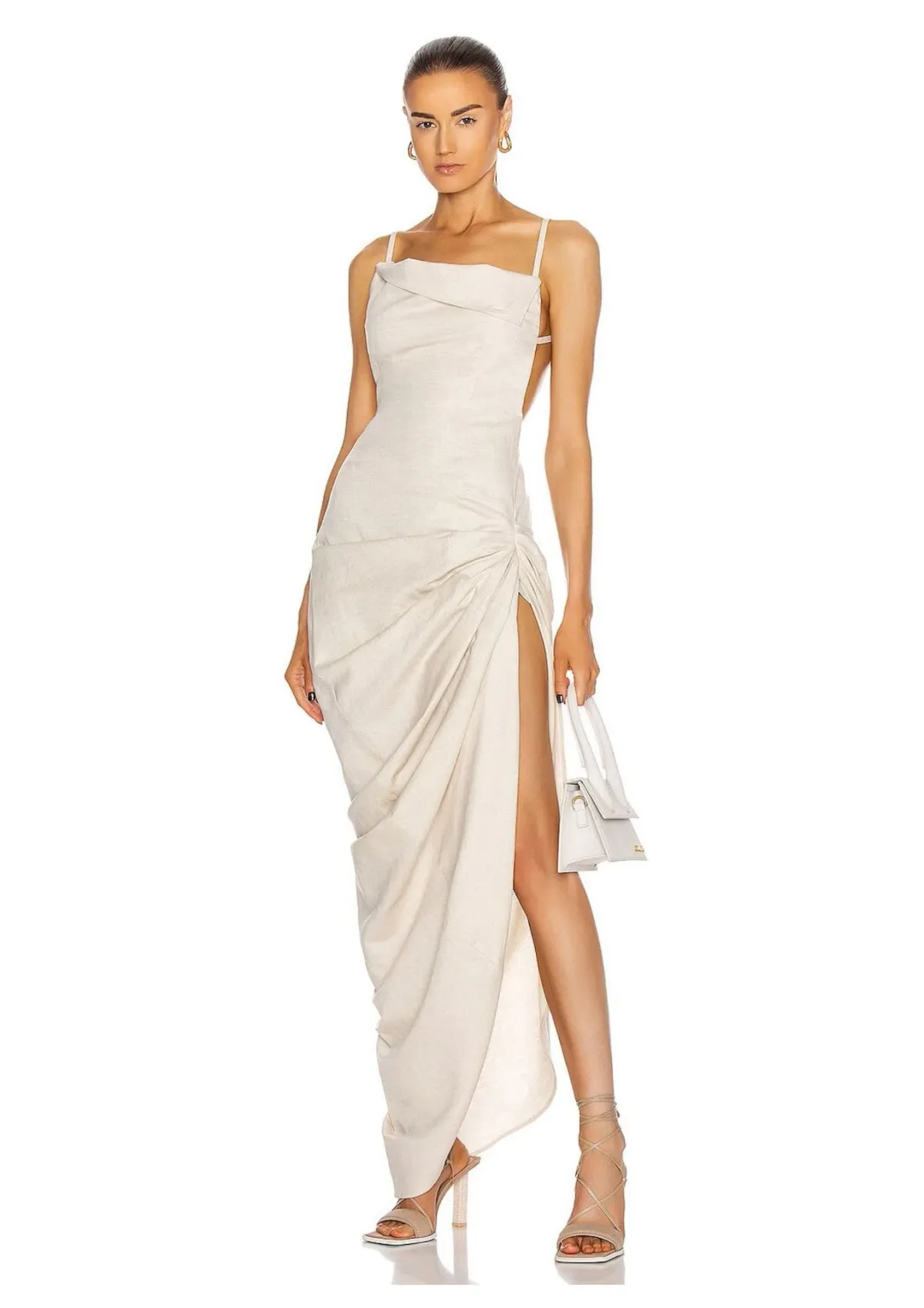 Jacquemus La Robe Saudade Longue Dress Beige Size 8 - Image 1