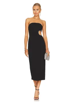 Misha Azzurra Midi Dress Black Size 6 for rent on The Volte - image 1