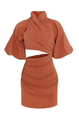 Tojha Celia Mini Dress Orange Size 10 for rent on The Volte - image 4
