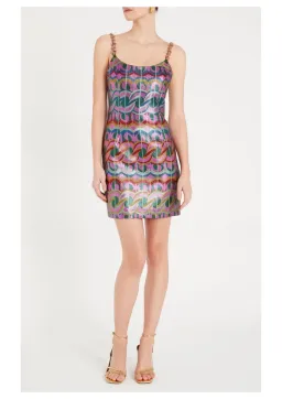 Rebecca Valance Tatiana Scoop Mini Dress in Multi Size 12 for rent on The Volte - image 1