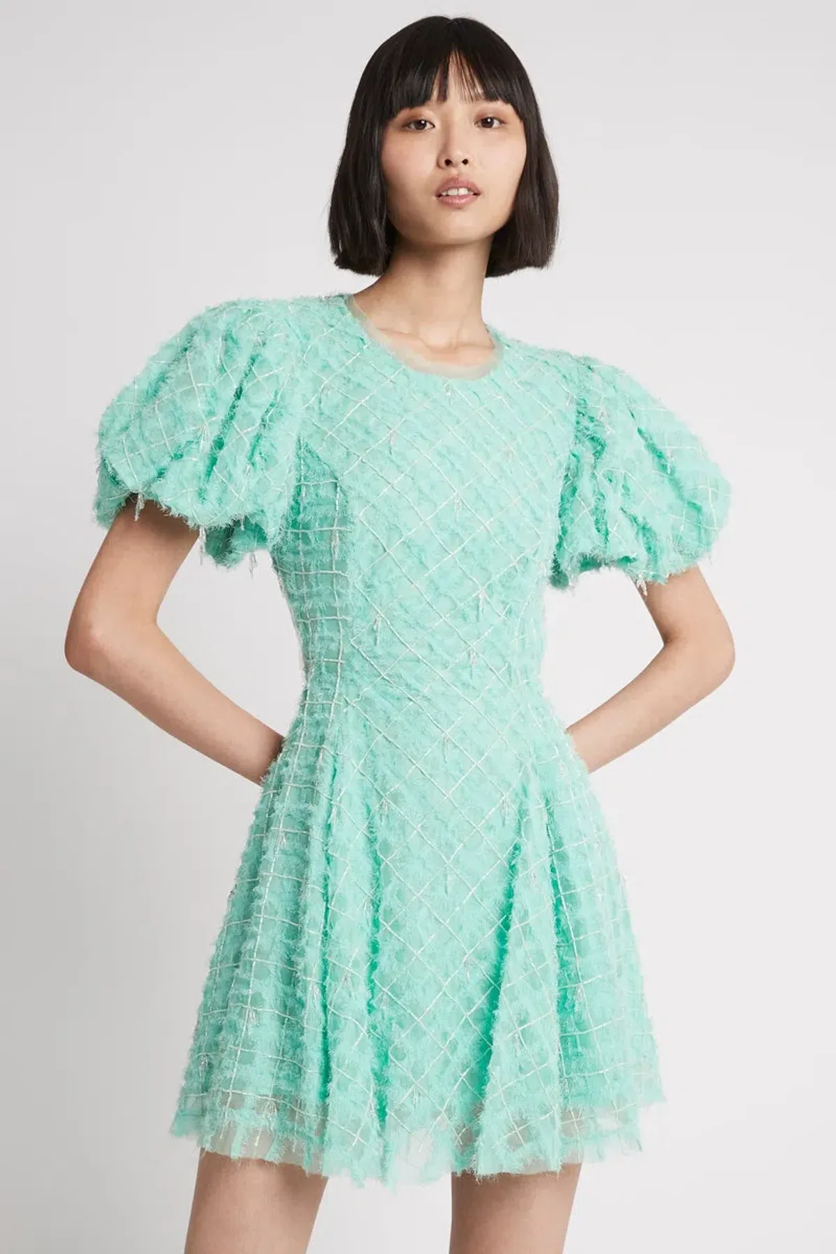 Aje Context Embellished Mini Dress Green Size 8 - Image 4