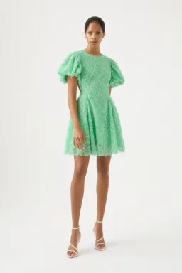 Aje Context Embellished Mini Dress Green Size 8 for rent on The Volte - image 2