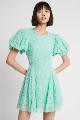 Aje Context Embellished Mini Dress Green Size 10 for rent on The Volte - image 1