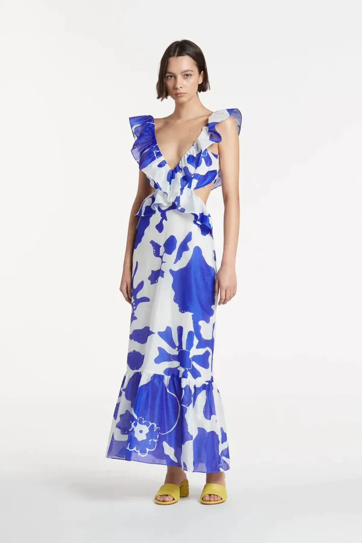 Sir the Label Vivi Frill Maxi Dress Print Size 0 / AU 6 - Image 1