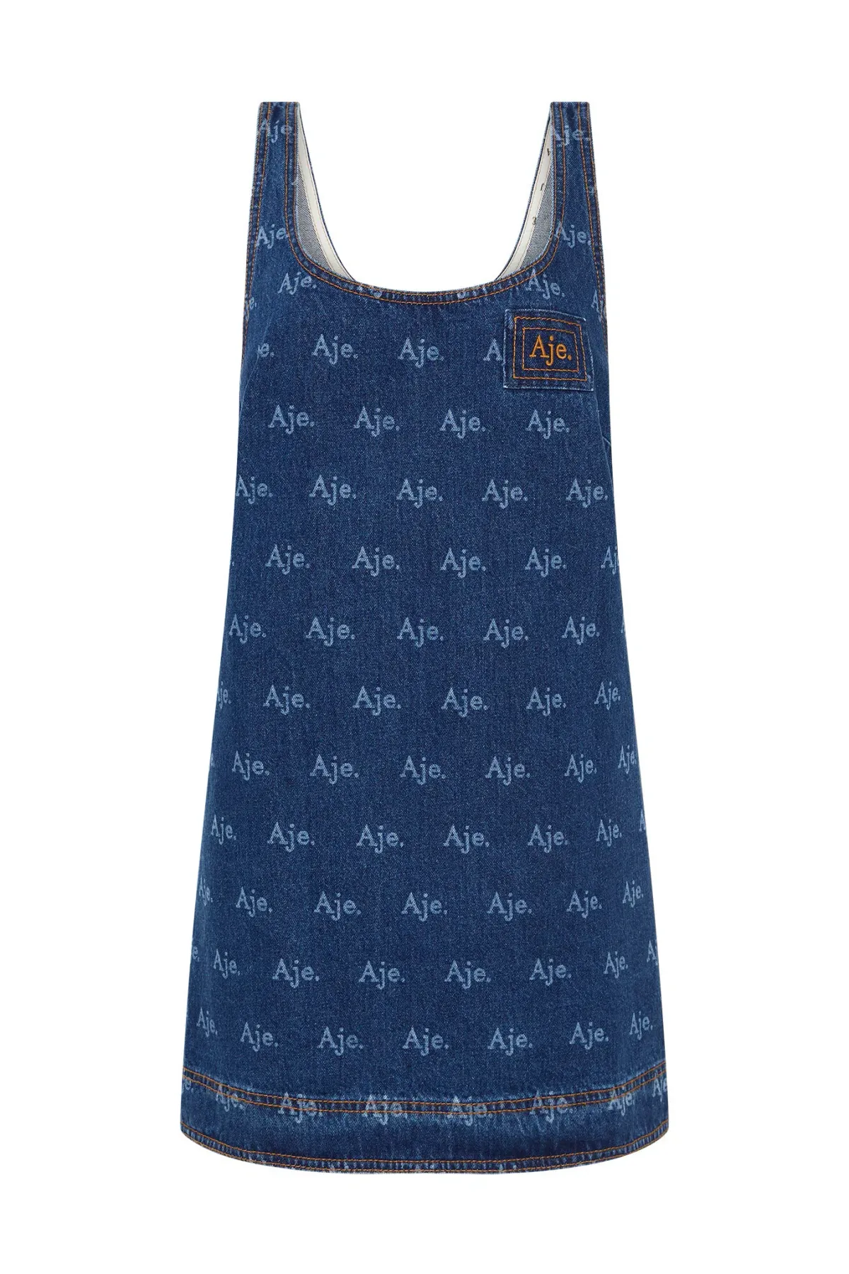 Aje Ratio Logo Mini Dress Blue Size 14 - Image 3