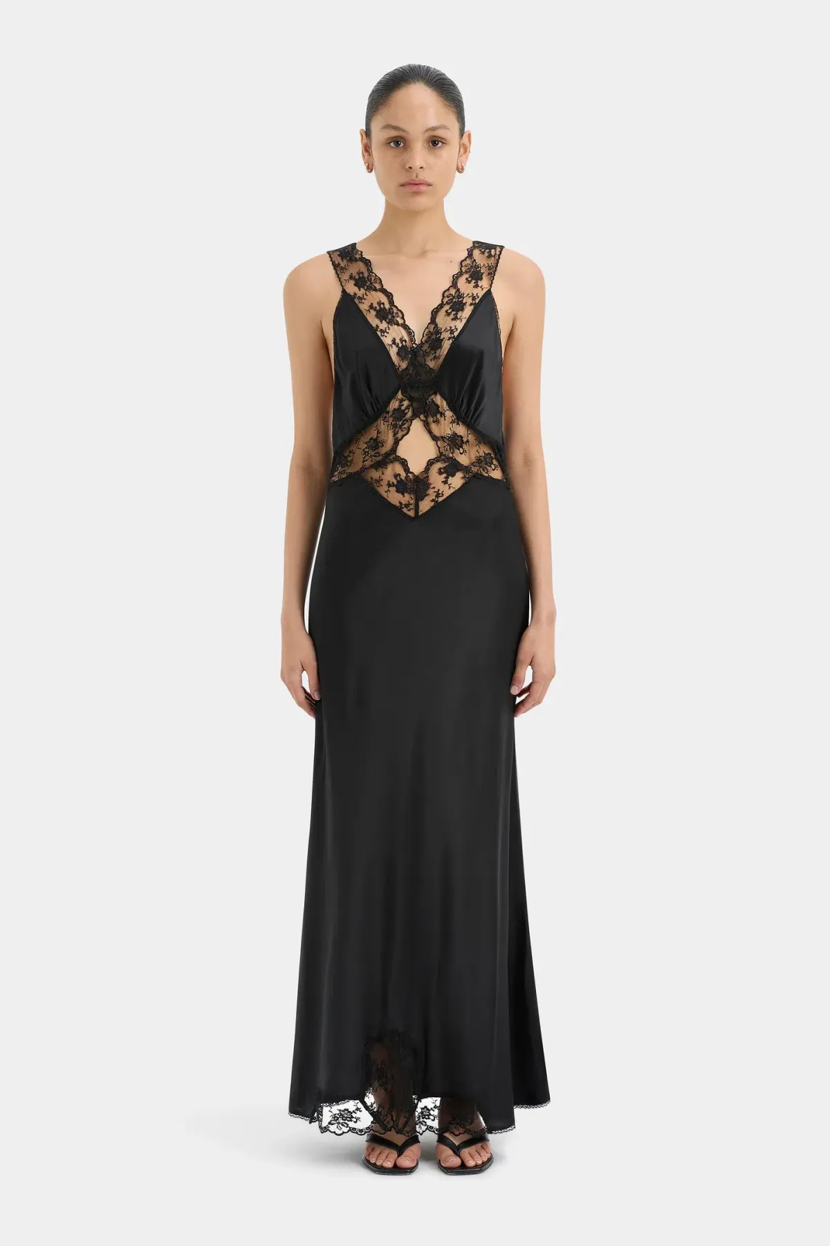 Sir The Label Aries Cut Out Dress Black Size 1/Au 8 - Image 1