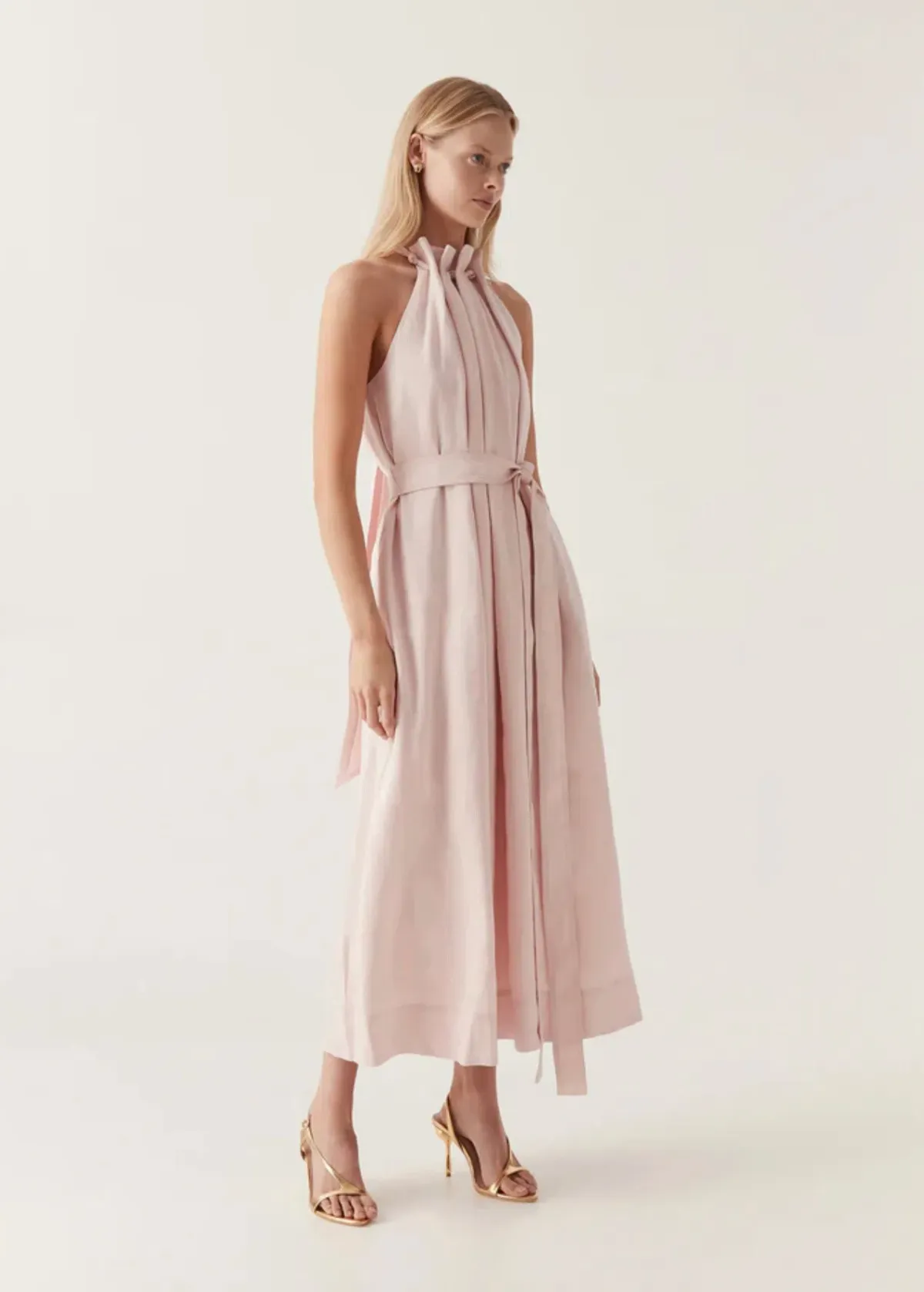 Aje Mariel Trapeze Dress in Soft Pink Size 10 - Image 2
