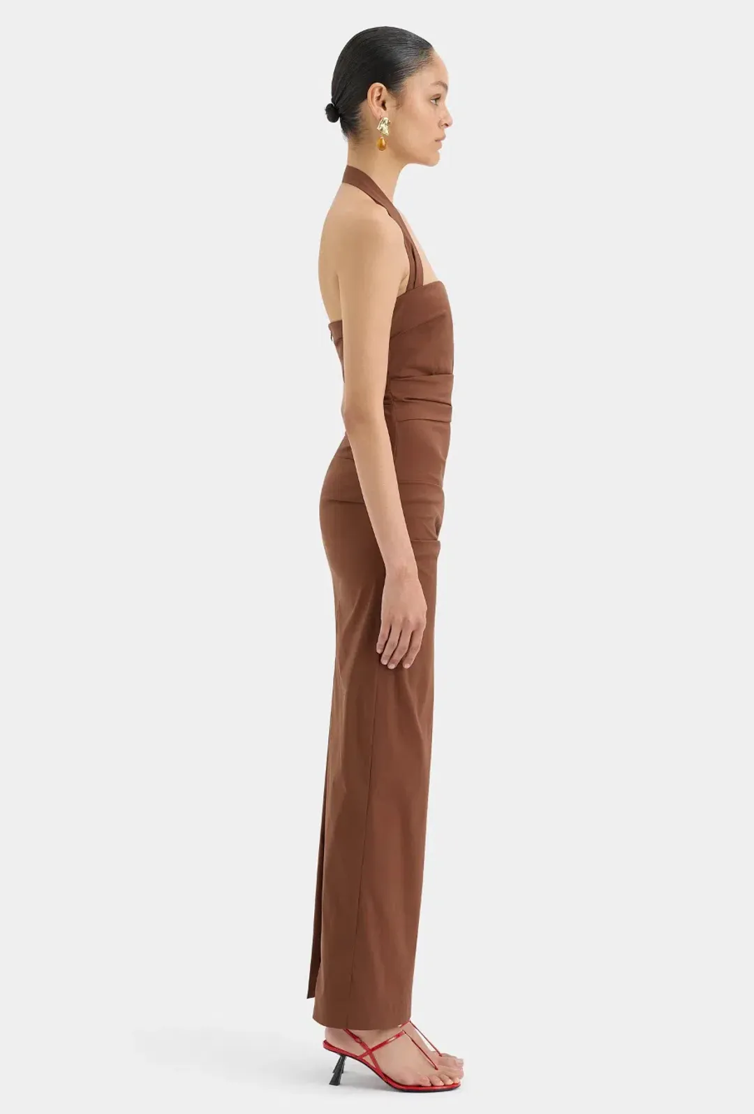 Sir the Label Nikki Gown Brown Size 1 / AU 8 for rent on The Volte - main image