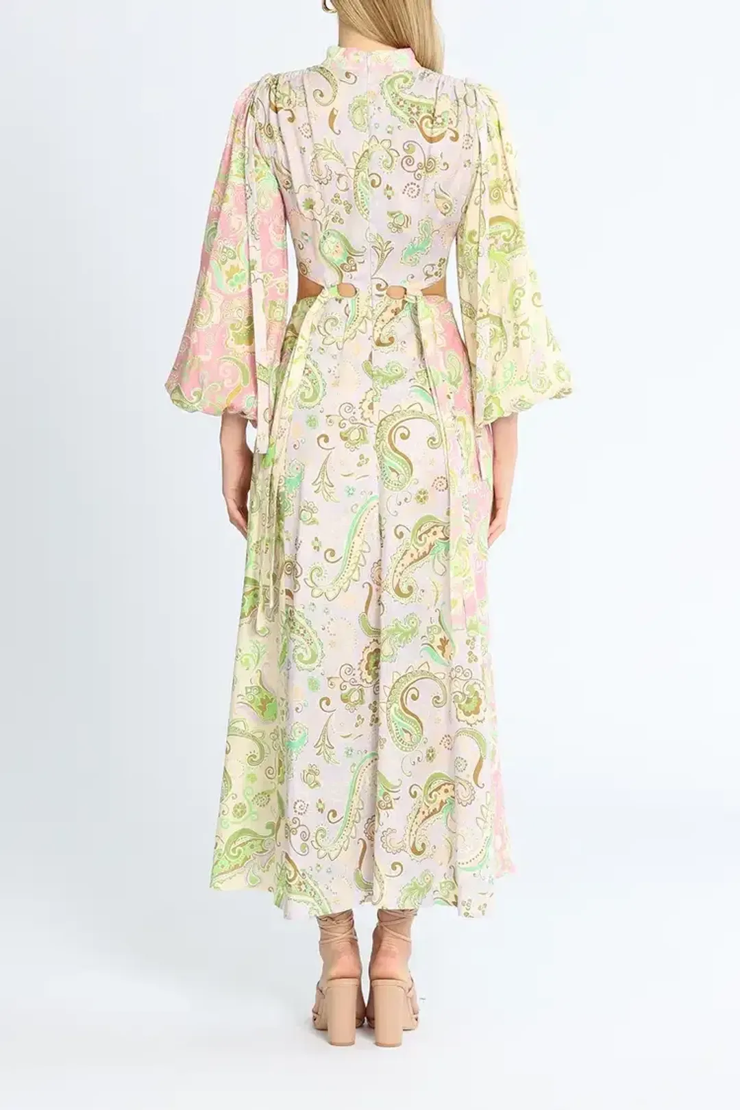 Alemais Marta Cutout Midi Dress Multi Size 14 for rent on The Volte - main image