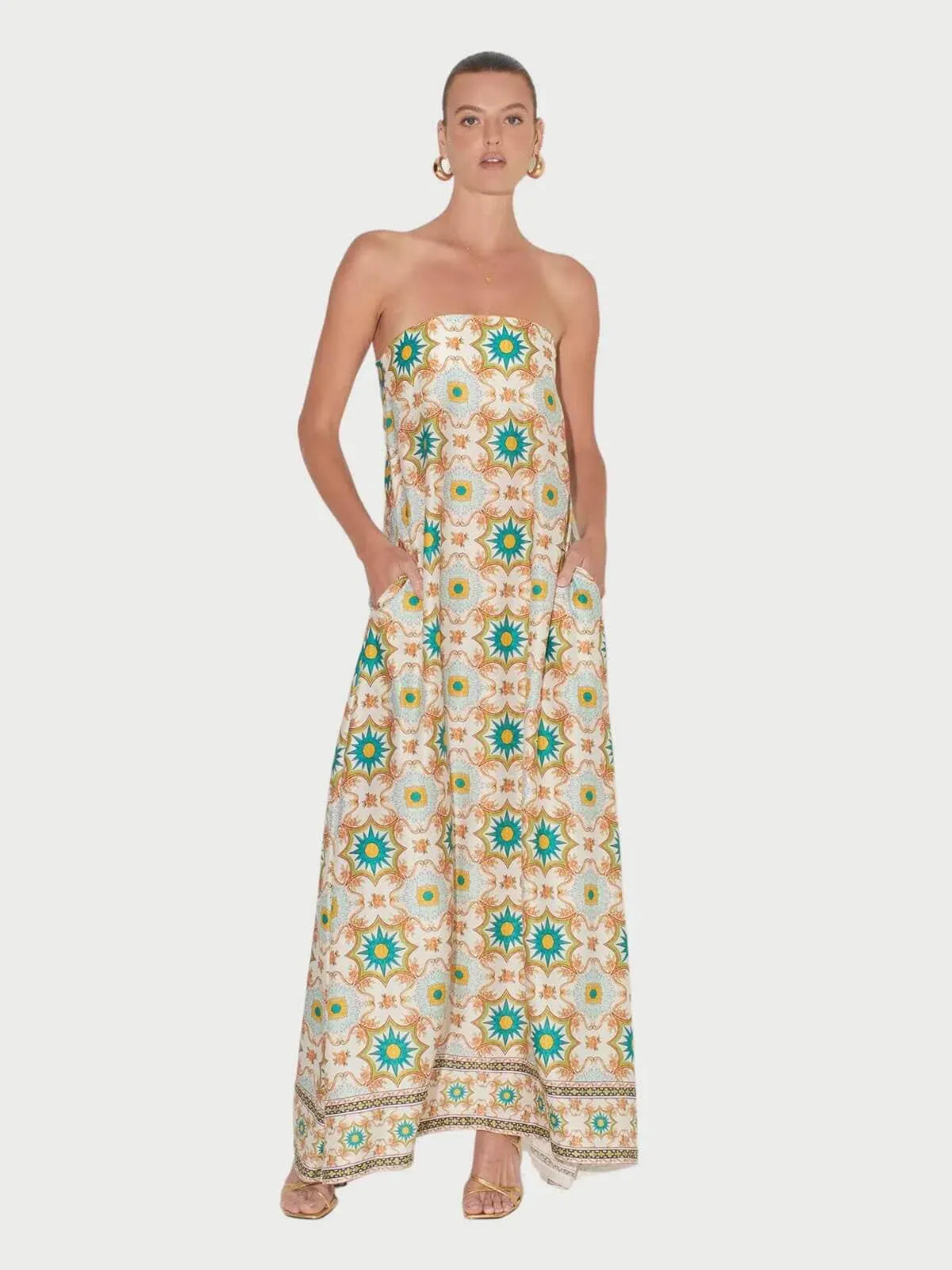 Hansen And Gretel Ikaria Dress Mosaic Size L / AU 12 for rent on The Volte - main image