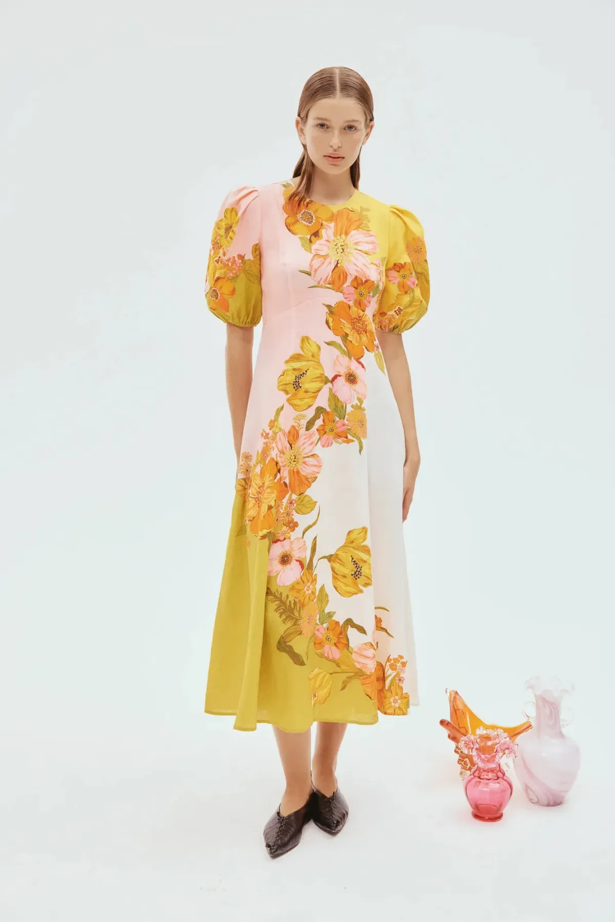 Alemais Silas Day Dress Print Size AU 8 for rent on The Volte - main image