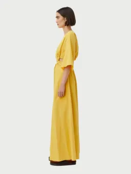 Camilla & Marc Wally One Shoulder Cut Out Maxi Dress in Yellow Size 10 for rent on The Volte - image 4