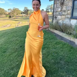 Sheike Venus Maxi Dress Orange Size 8 for rent on The Volte - image 3