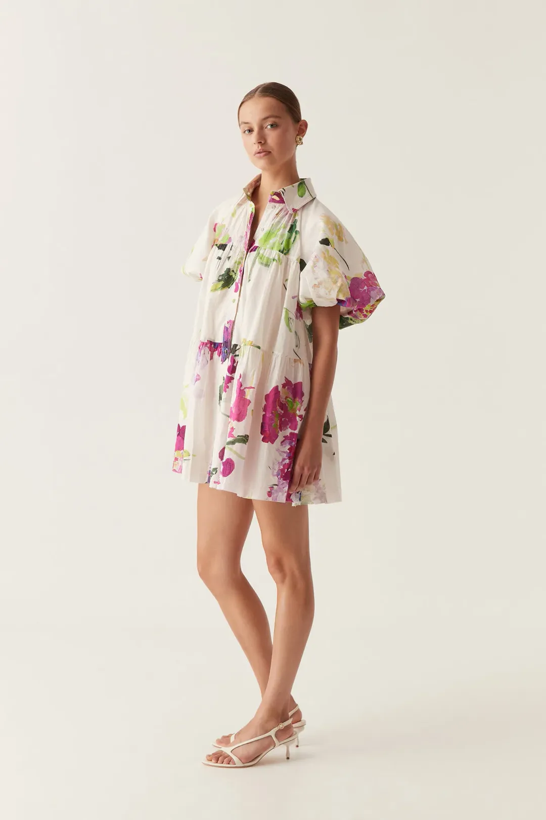 Aje Pablo Smock Mini Dress Floral Size 8 for rent on The Volte - main image