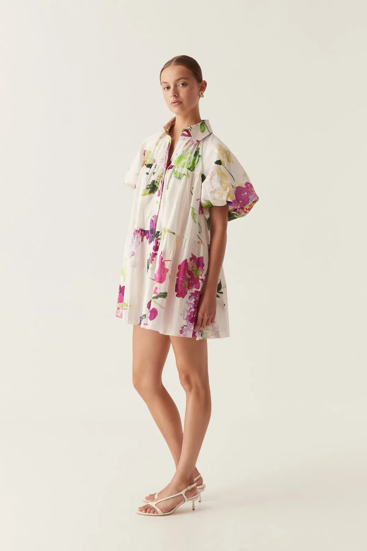 Aje Pablo Smock Mini Dress Floral Size 8 for rent on The Volte - main image