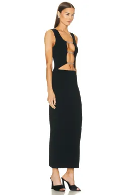 Christopher Esber Crystal Lattice Column Midi Dress Black Size 6 for rent on The Volte - image 2