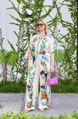 Alemais Meagan Silk Shirt & Pants Set Multi Size 10 for rent on The Volte - image 9