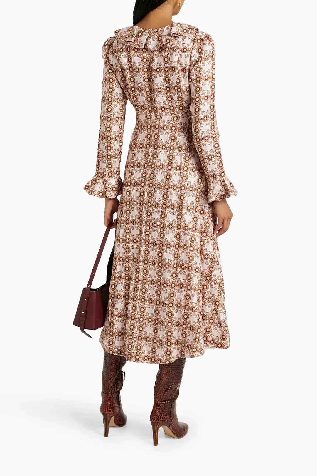 Zimmermann Daisy Midi Dress Floral Print Size 0 / AU 8  for rent on The Volte - main image