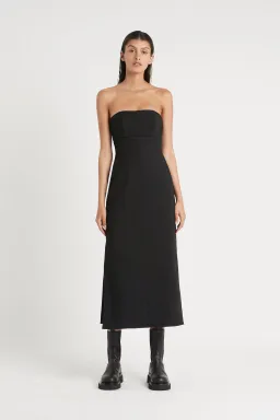 Sir The Label Andre Strapless Midi Dress Black Size 0 / AU 6 for rent on The Volte - image 1