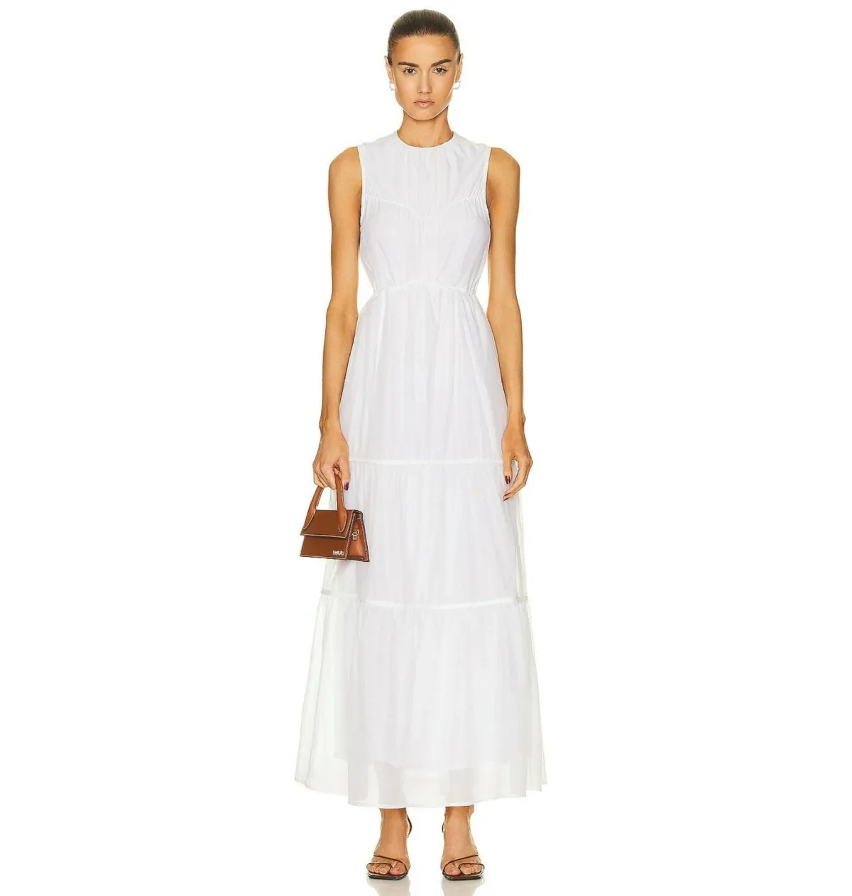 Sir The Label Emme Tiered Dress Ivory Size 4 / AU 14  for rent on The Volte - main image