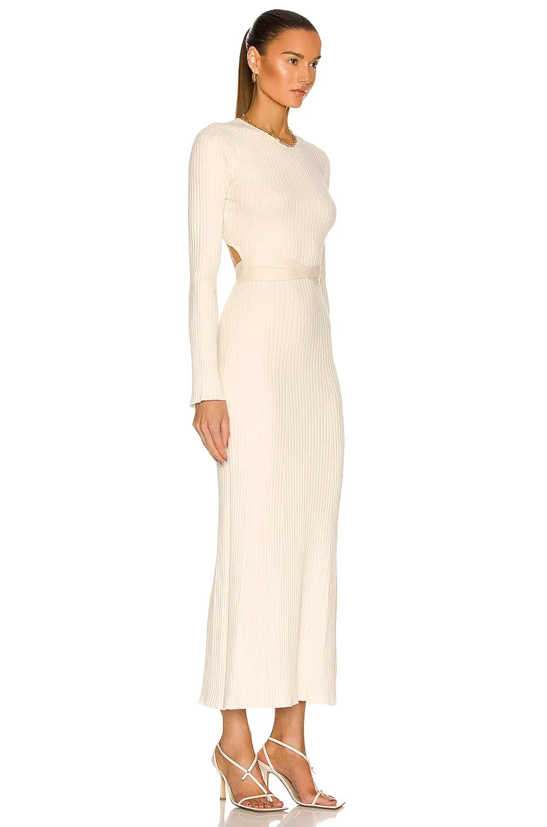 Sir The Label Enes Open Back Dress Natural Size 3 / AU 12  for rent on The Volte - main image