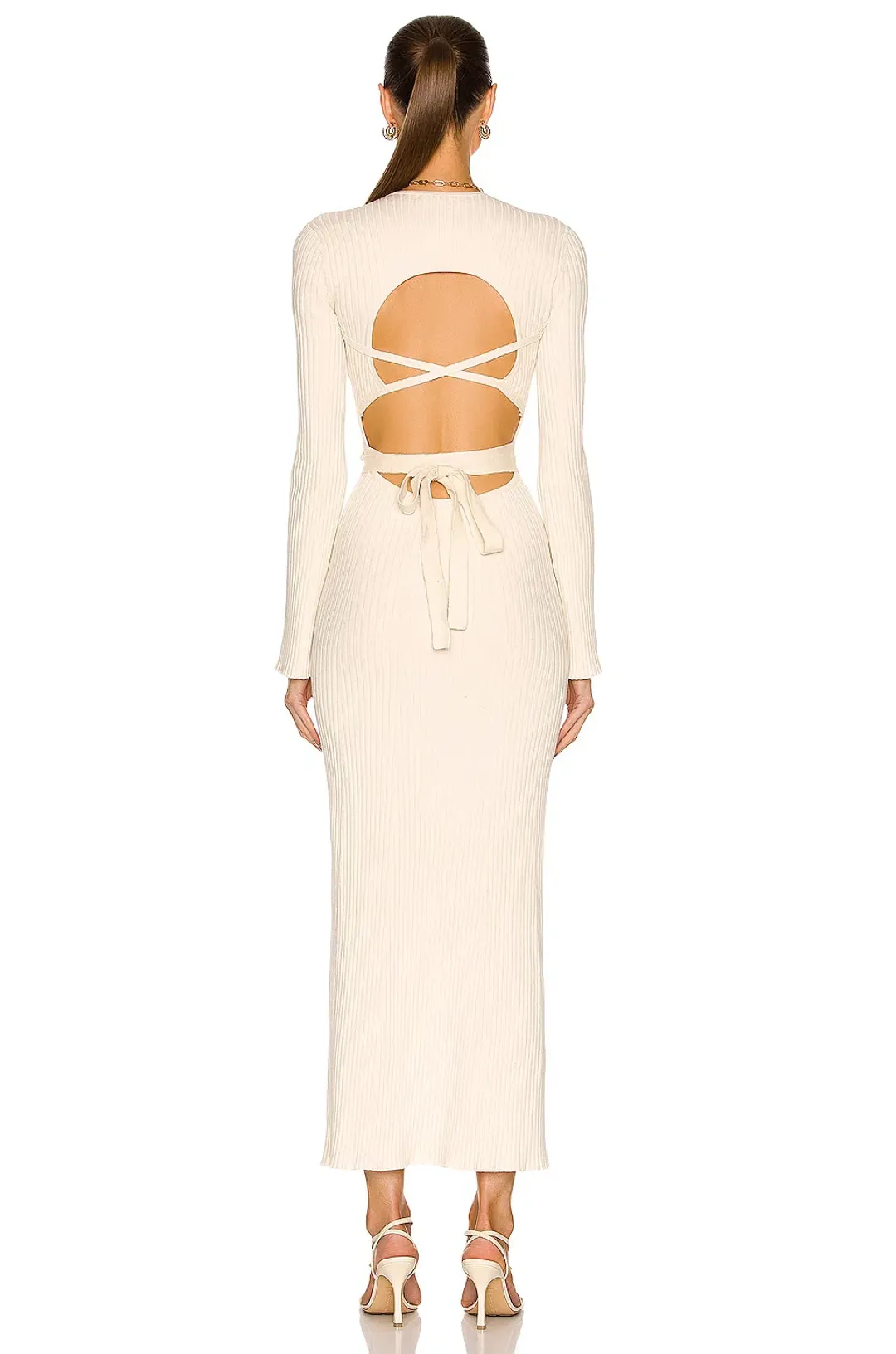 Sir The Label Enes Open Back Dress Natural Size 3 / AU 12  for rent on The Volte - main image