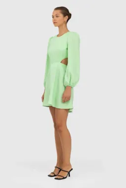 The Wolfgang Safi Linen Cut Out Dress Mint Size 8 for rent on The Volte - image 3