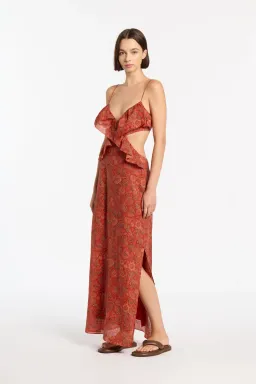Sir the Label Allegra Frill Maxi Dress Floral Print Size 1 / AU 8 for rent on The Volte - image 2