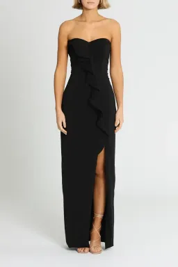 Jay Godfrey Varys Strapless Ruffle Gown in Black Size 14 for rent on The Volte - image 1