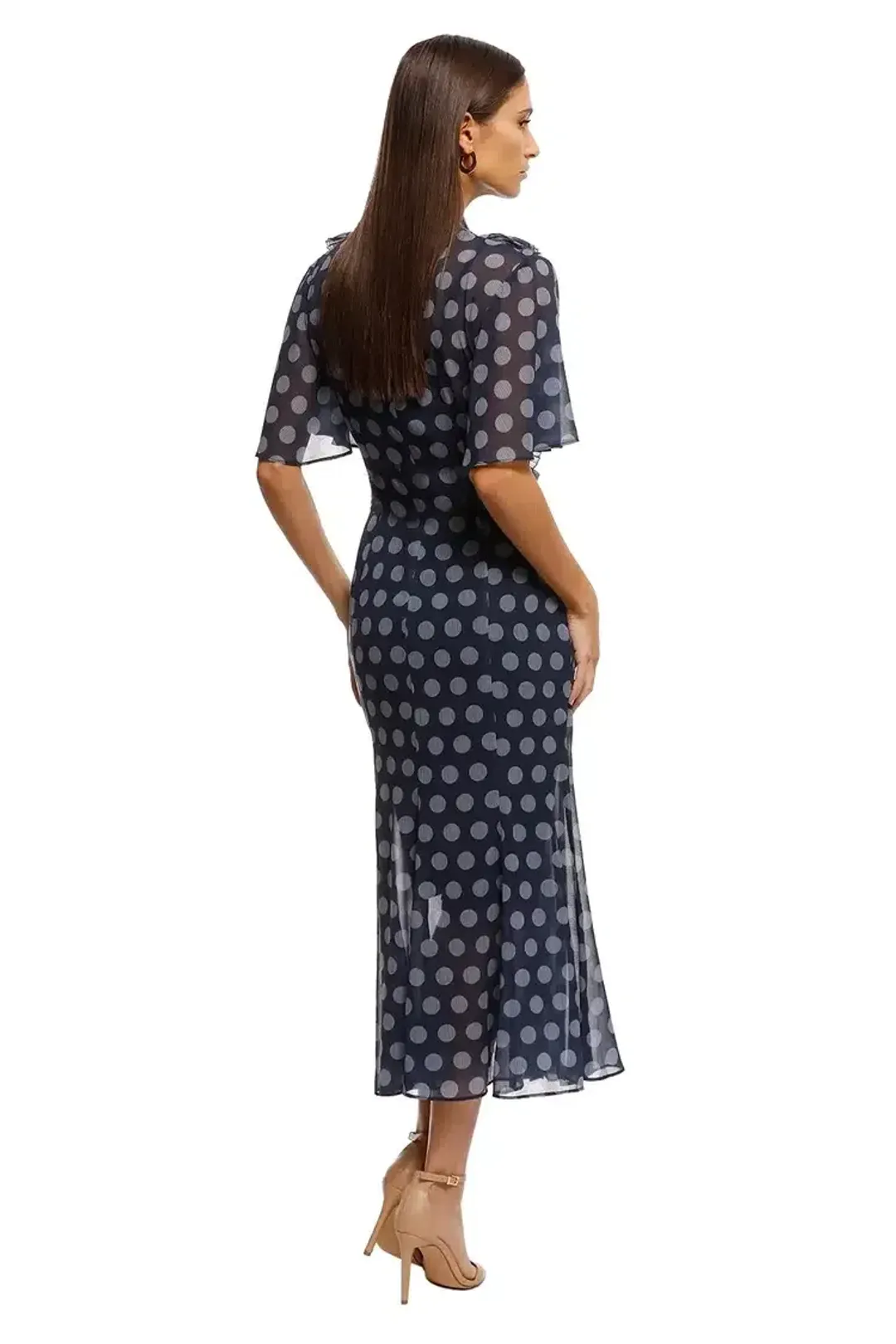 Keepsake the Label Passion Midi Dress in Midnight Polka Dot Size 14 for rent on The Volte - main image
