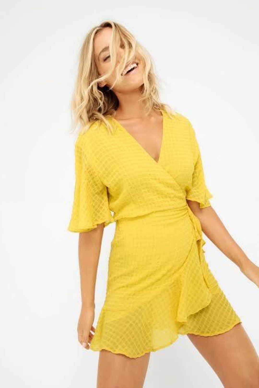 Sheike Glory Mini Dress Sunshine Yellow Size 6 for rent on The Volte - main image