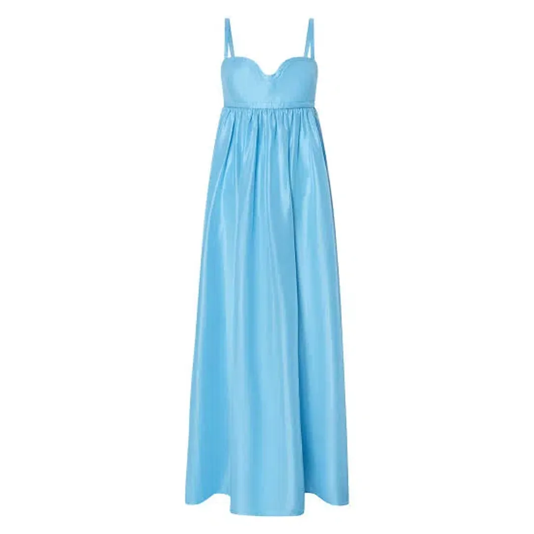Oroton Bodice Detail Gown Lake Blue Size 8 for rent on The Volte - main image