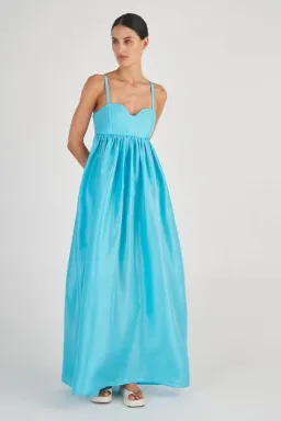 Oroton Bodice Detail Gown Lake Blue Size 8 for rent on The Volte - image 4