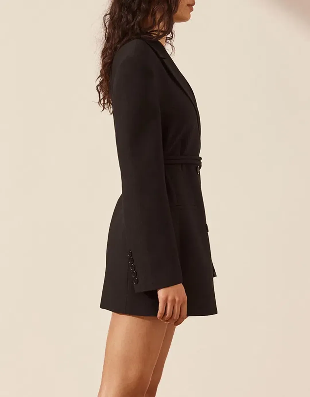 Shona Joy Irena Blazer Mini Dress Black Size 8 for rent on The Volte - main image