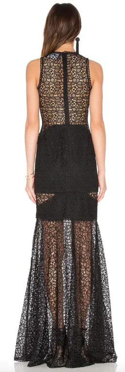 Nicholas Lace Cutaway Gown Black Size 6 for rent on The Volte - image 2
